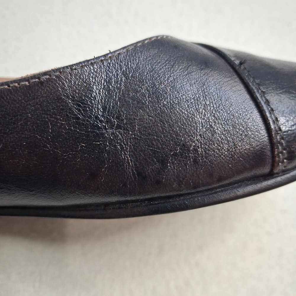 Bed Stu Brown Leather Ballet Flats Crossover Round Toe Slip On Shoes Womens 6 - Picture 11 of 12